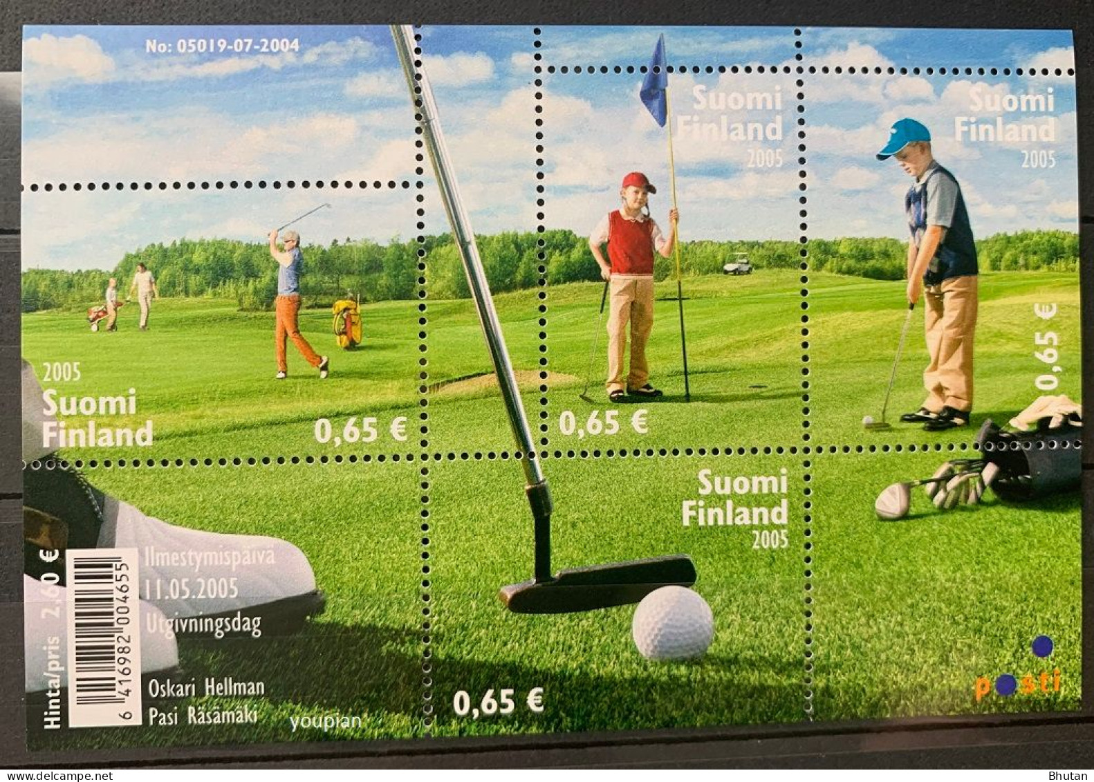 Finland 2005, Family Sport Golf, MNH S/S - Unused Stamps