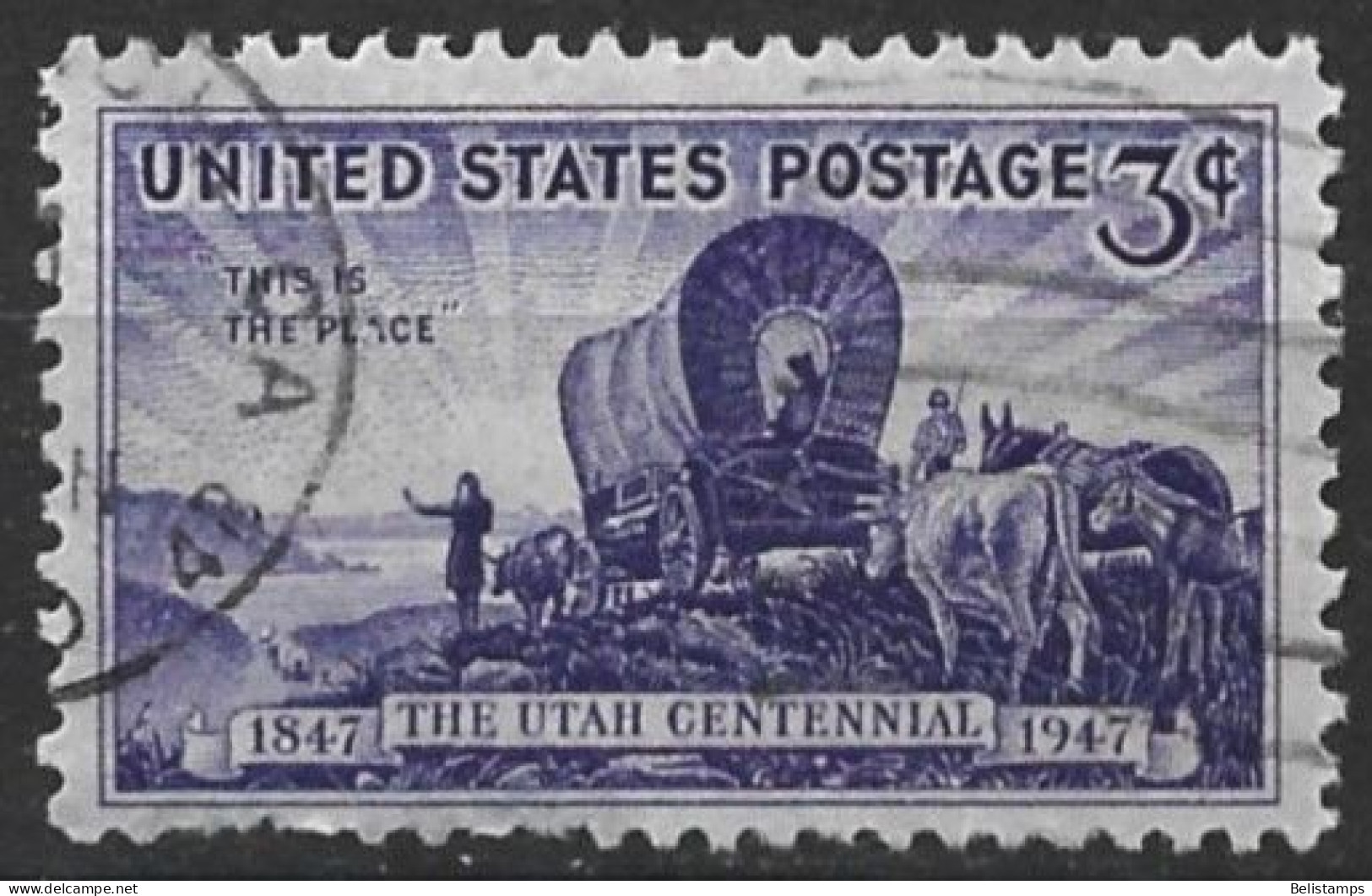 United States 1947. Scott #950 (U) Centennary Of The Settlement Of Utah  *Complete Issue* - Gebruikt