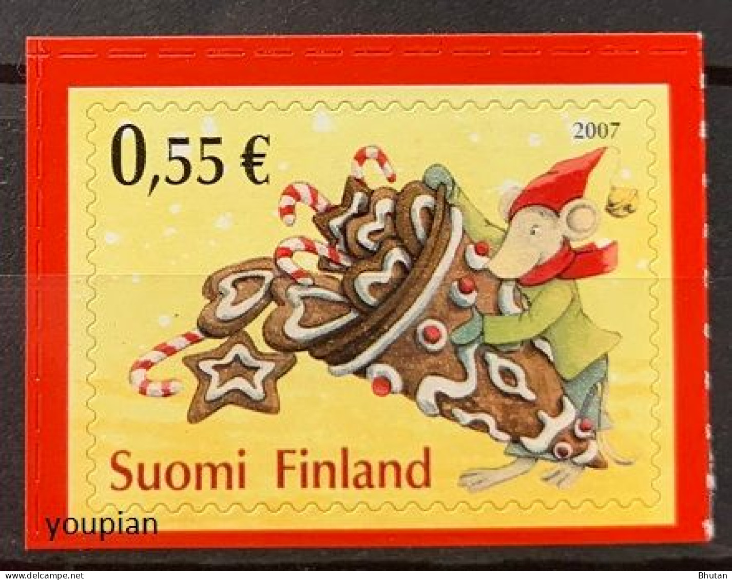 Finland 2007, Christmas, MNH Unusual Single Stamp - Unused Stamps