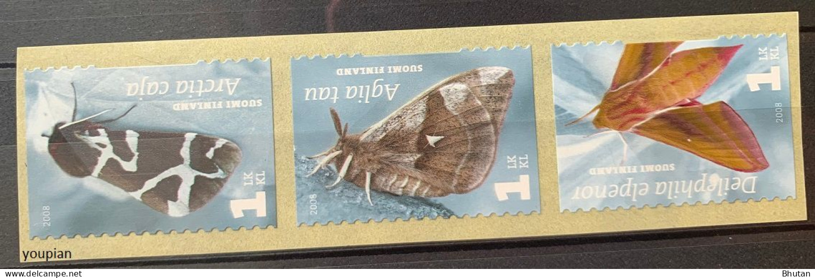 Finland 2008, Night Moths, MNH Unusual Stamps Set - Neufs