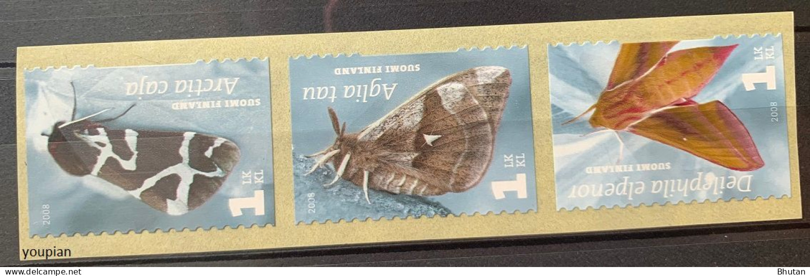 Finland 2008, Night Moths, MNH Unusual Stamps Set - Unused Stamps