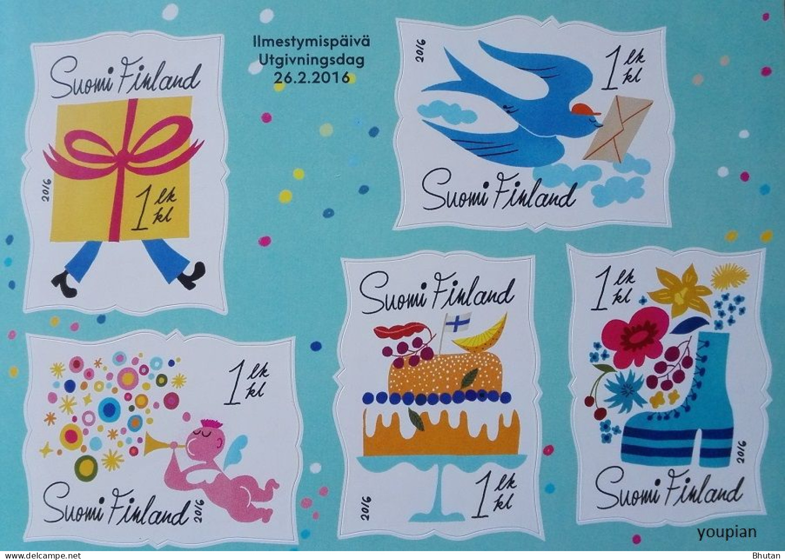 Finland 2016, Greetings, MNH Unusual S/S - Ungebraucht