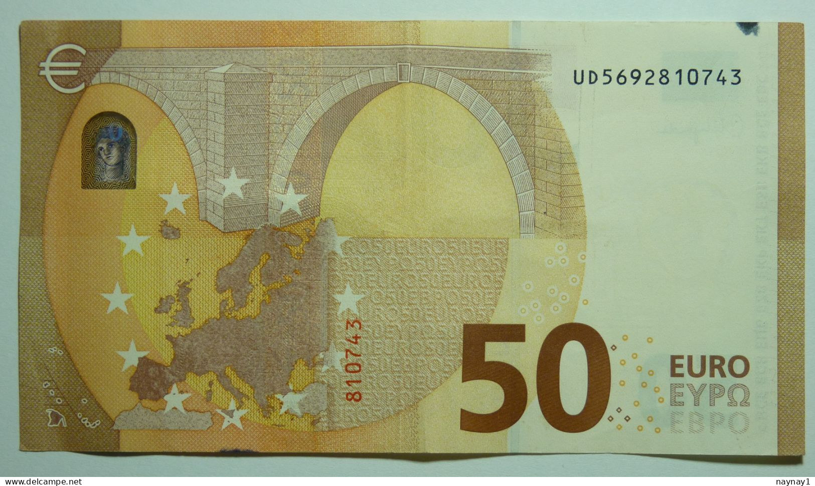 10 Chiffres Différents N° UD 5692810743 Billet 50 € Lagarde NO RADAR Serial Number Rare - 50 Euro