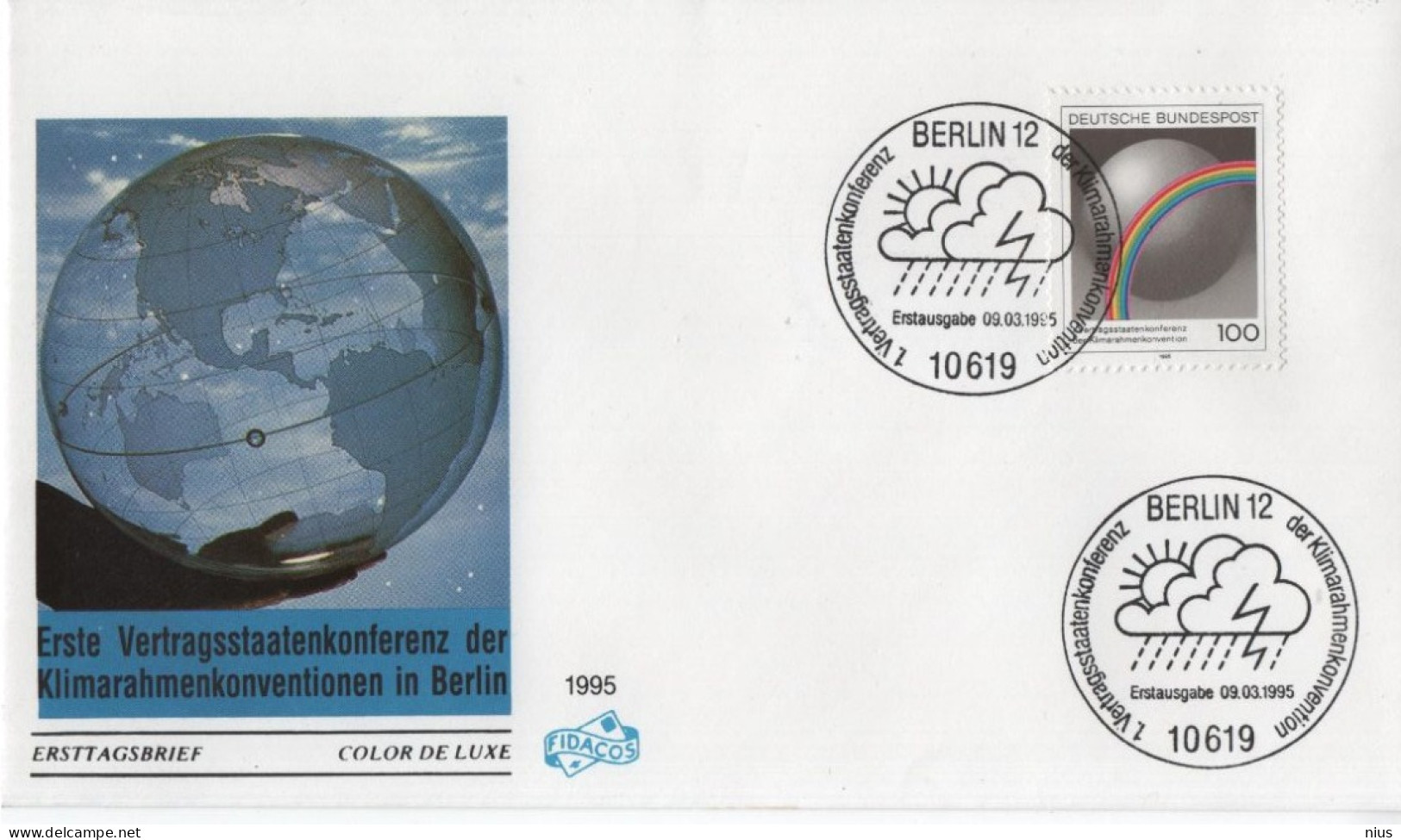 Germany Deutschland 1995 FDC Erste Vertragsstaatenkonferenz Der Klimarahmenkonvention, Climate Change, Berlin - 1991-2000