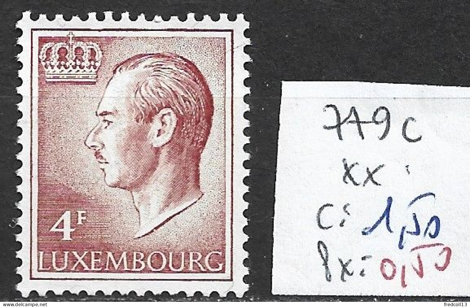 LUXEMBOURG 779C ** Côte 1.50 € - 1965-91 Jean