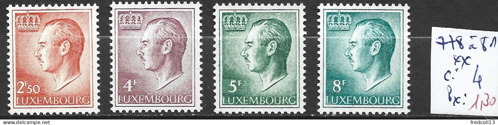 LUXEMBOURG 778 à 81 ** Côte 4 € - 1965-91 Jean