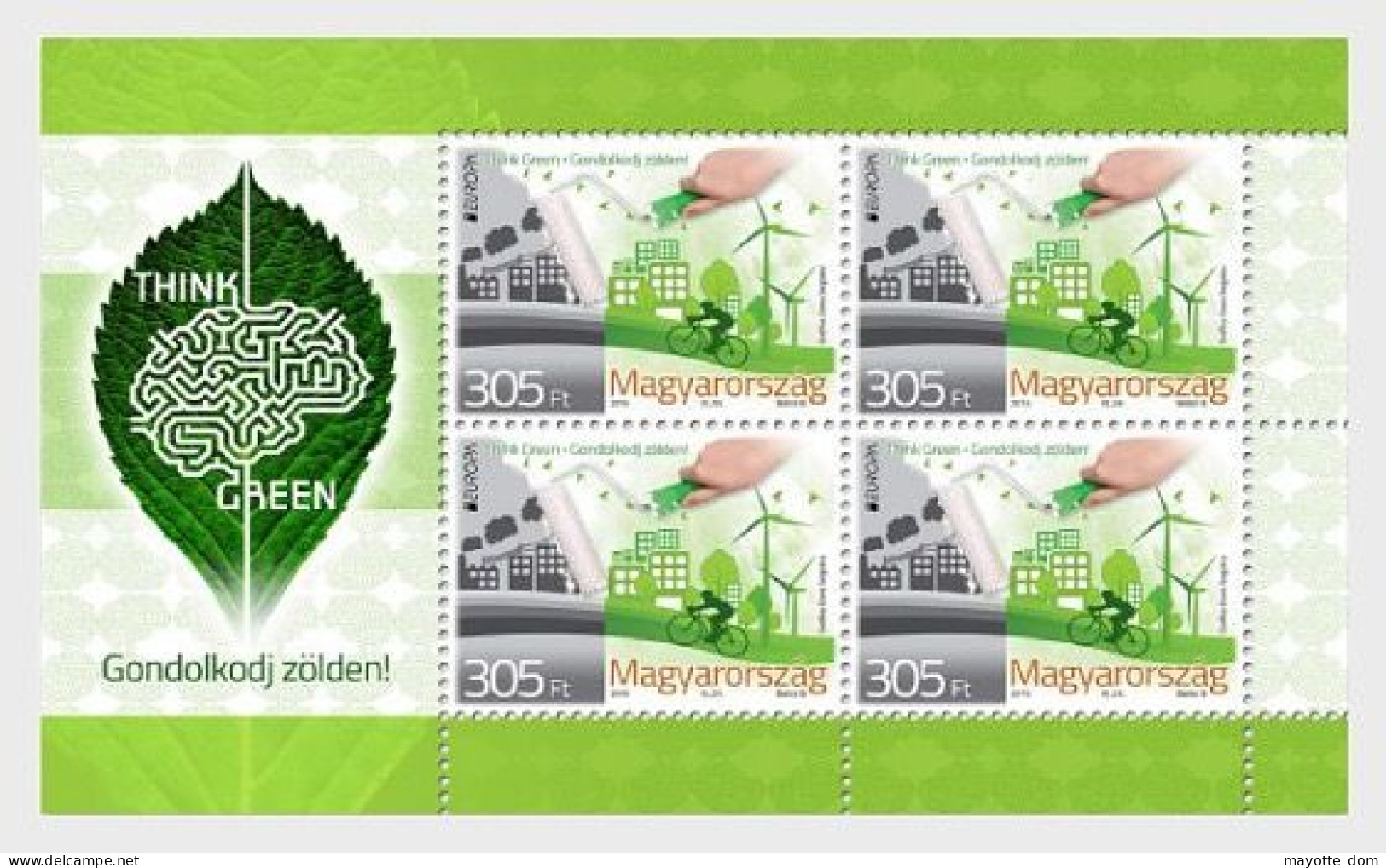 HONGRIE HUNGARY 2016 EUROPA Think Green MNH - Neufs