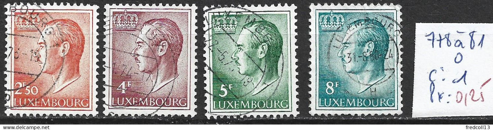 LUXEMBOURG 778 à 81 Oblitérés Côte 1 € - 1965-91 Jean