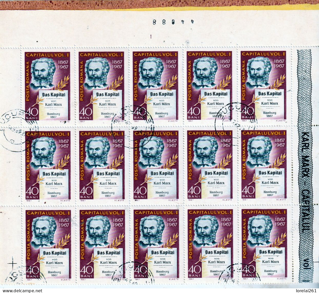 1967 - Karl Marx  FULL X 15 - Feuilles Complètes Et Multiples