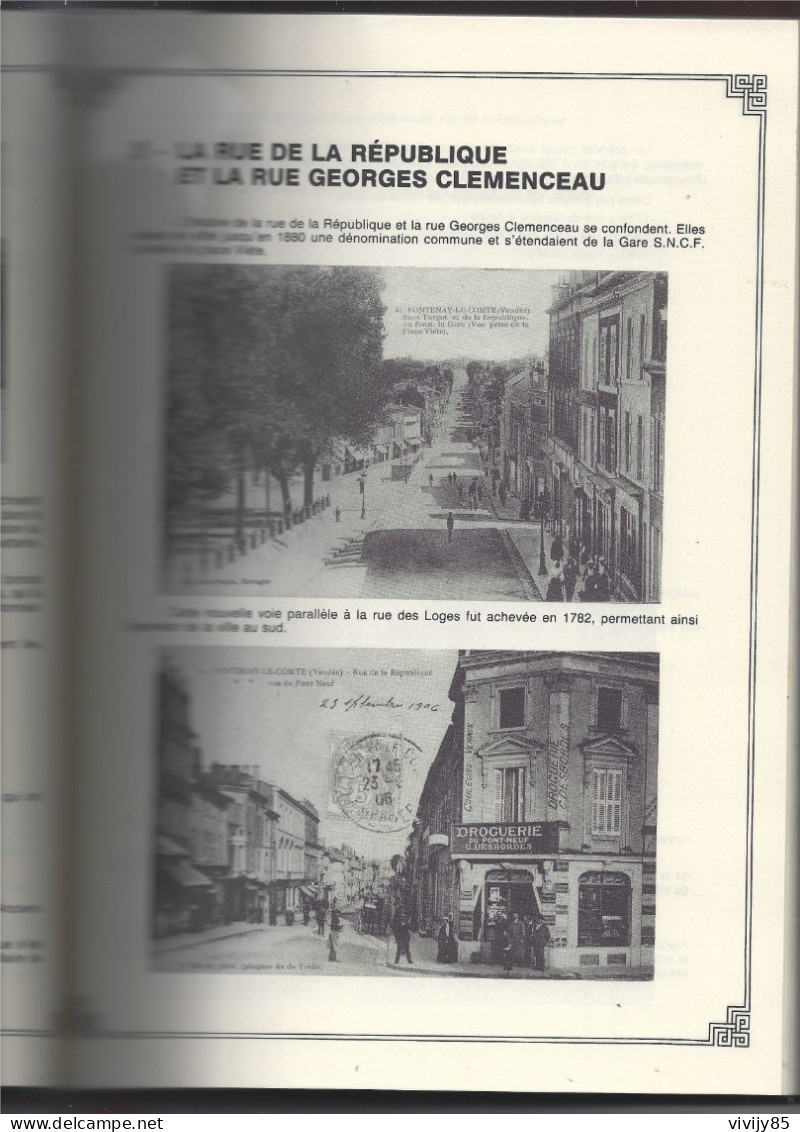 85 - T.Beau Livre Illustré Et Numéroté " FONTENAY LE COMTE Capitale Du Bas Poitou Ville Millénaire - Pays De Loire