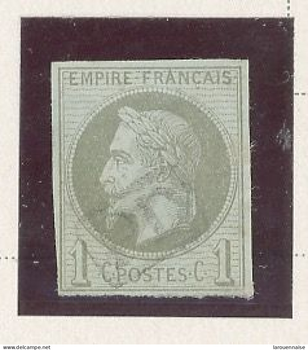 COLONIES GÉNÉRALES  - N° 7 - 1 C VERT OLIVE -Obl .P D DANS UN RECTANGLE T T B - Napoleon III
