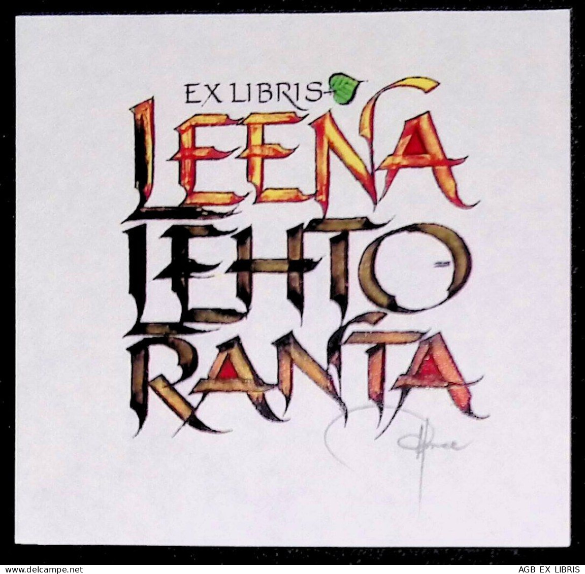 EX LIBRIS HANNU PAALASMAA Per LEENA LEHTORANTA L27b-F01 P - Ex-libris