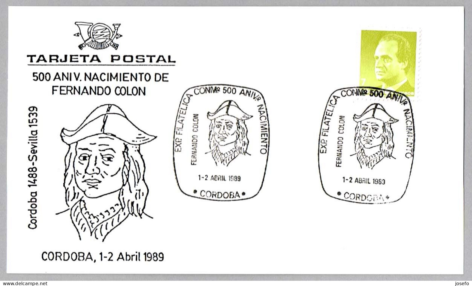 500 Aniv. Nacimiento De FERNANDO COLON. Cordoba, Andalucia, 1989 - Christopher Columbus