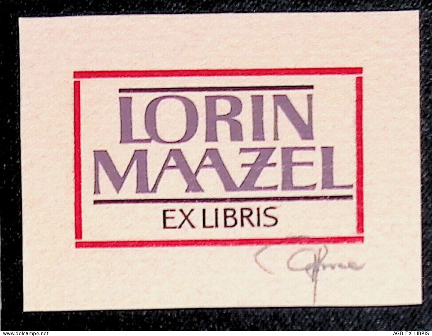 EX LIBRIS HANNU PAALASMAA Per LORIN MAAZEL L27b-F01 S - Ex-libris