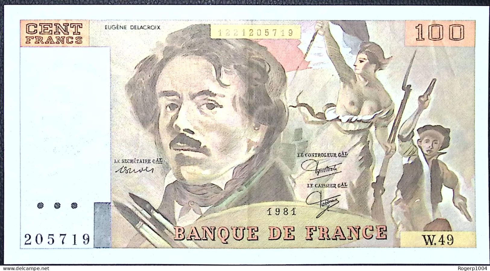 FRANCE * 100 Francs * Delacroix * 1981 * Fay 69.05 * Etat/Grade SUP/XXF - 100 F 1978-1995 ''Delacroix''