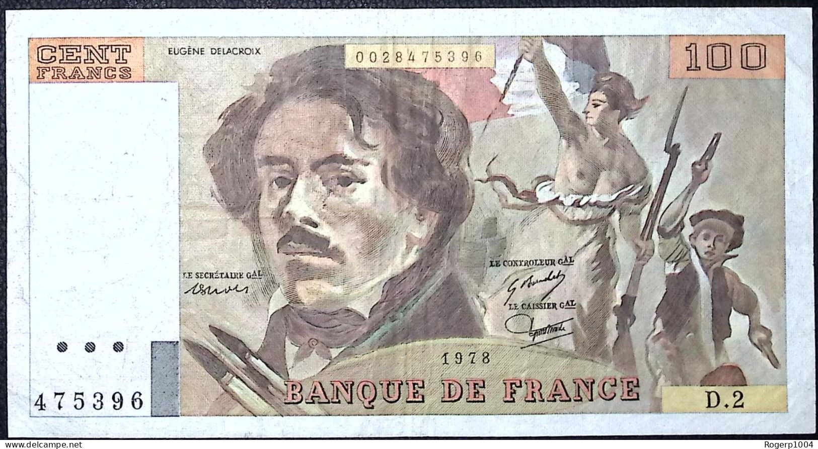 FRANCE * 100 Francs * Delacroix * 1978 * Fay 69.01a * Etat/Grade TTB/VF - 100 F 1978-1995 ''Delacroix''