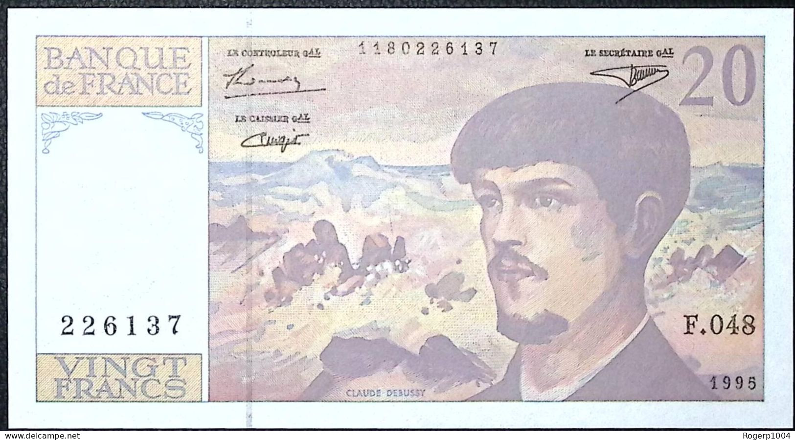 FRANCE * 20 Francs * Debussy * 1995 * Fay 66 Ter.01 * Etat/Grade NEUF/UNC - 20 F 1980-1997 ''Debussy''