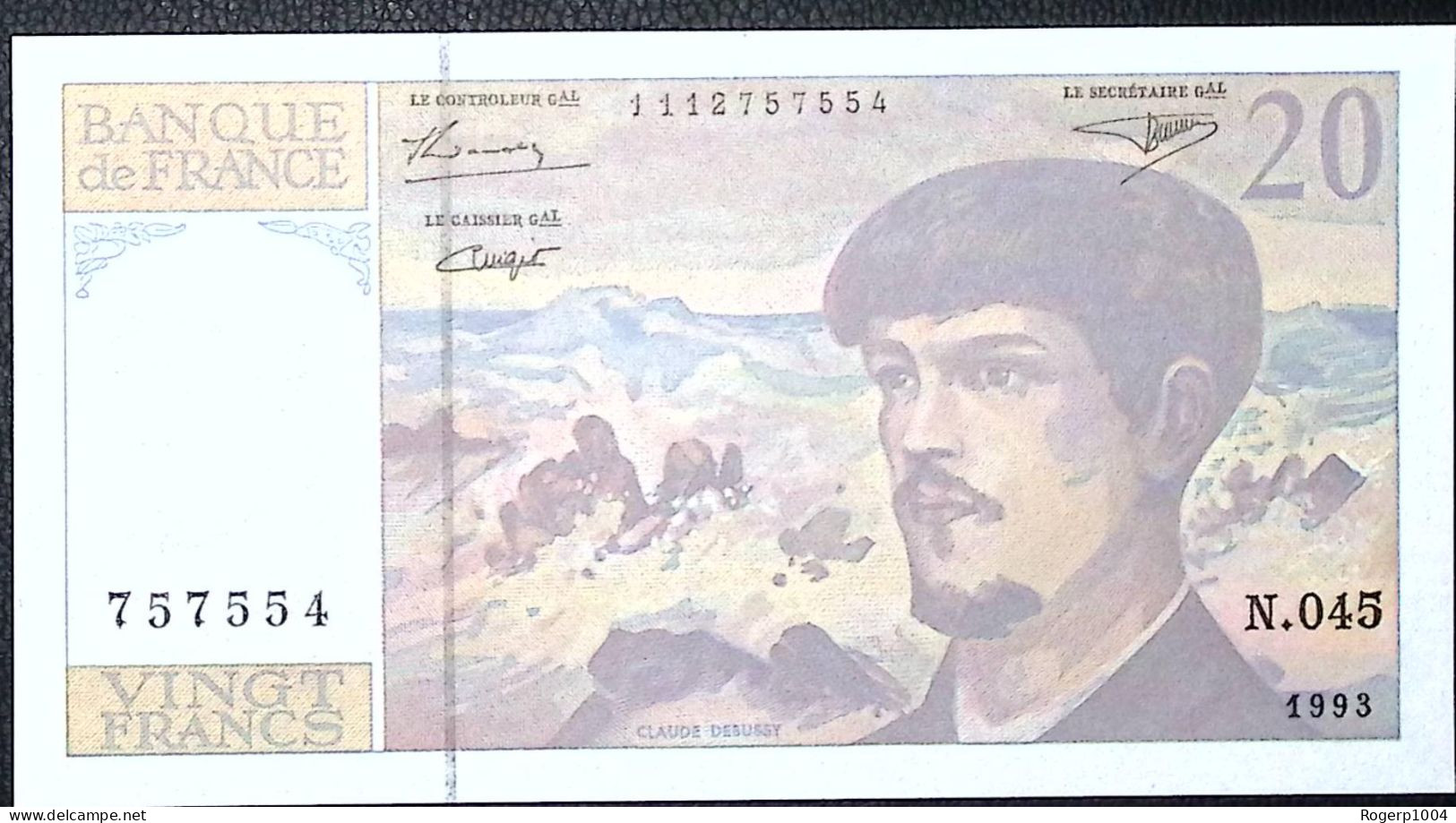 FRANCE * 20 Francs * Debussy * 1993 * Fay 66.08 * Etat/Grade NEUF/UNC - 20 F 1980-1997 ''Debussy''