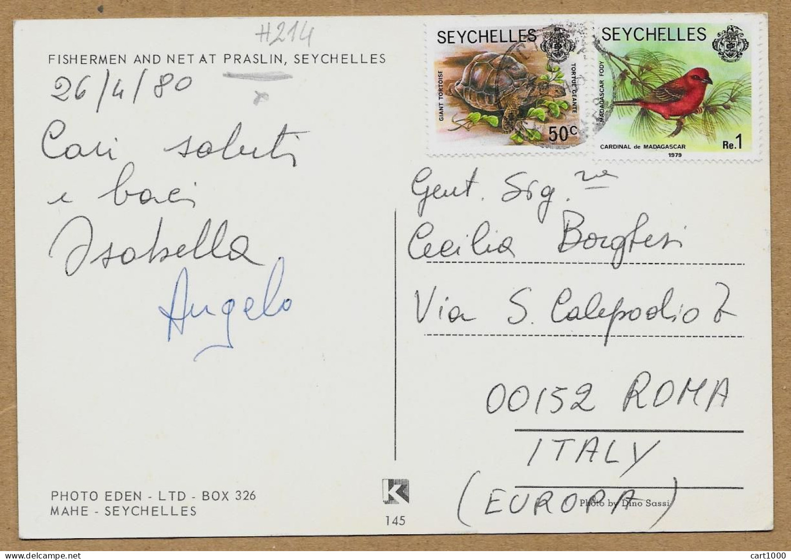 SEYCHELLES PRASLIN 1980 N°H214 - Seychelles