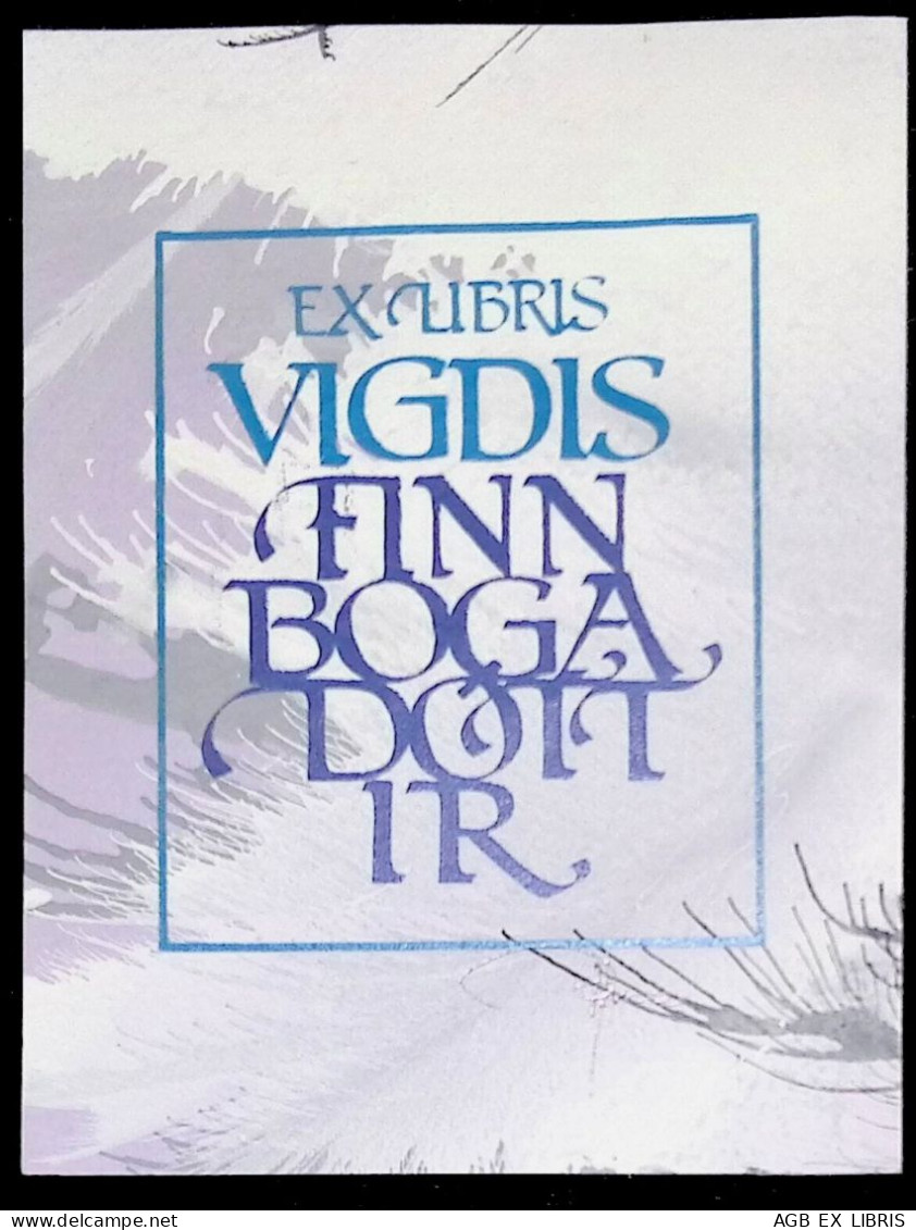 EX LIBRIS HANNU PAALASMAA Per VIGDIS FINN BOGADOTTIR L27b-F01 S - Ex-libris