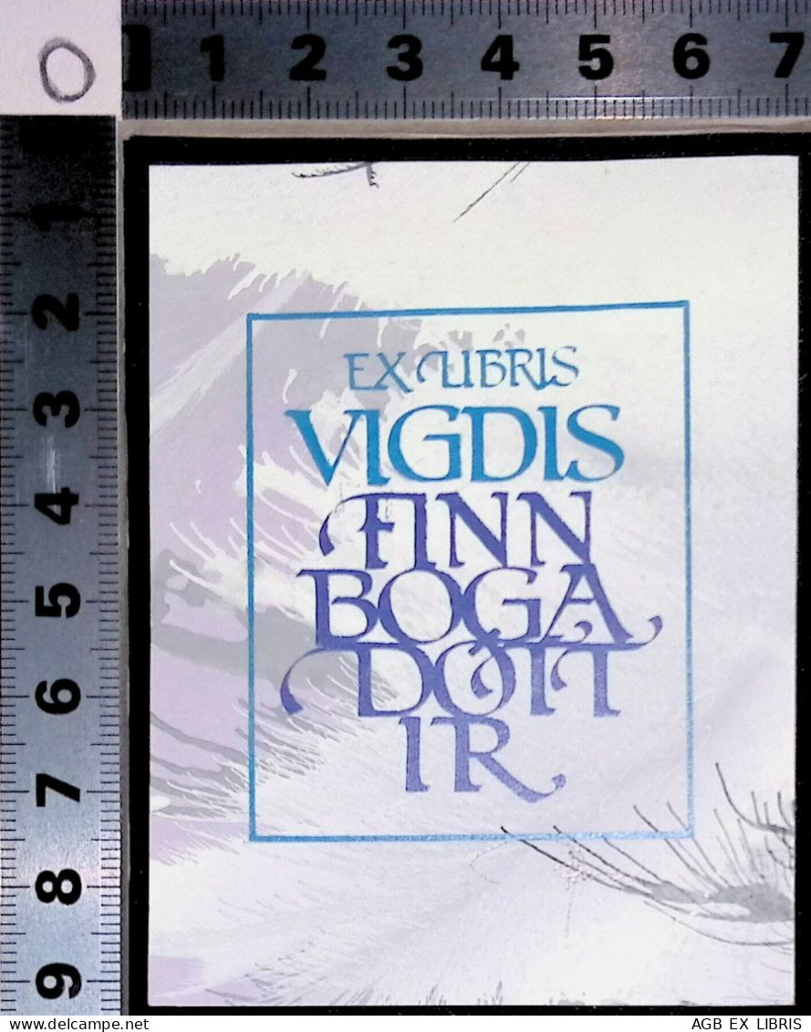 EX LIBRIS HANNU PAALASMAA Per VIGDIS FINN BOGADOTTIR L27b-F01 S - Ex-libris