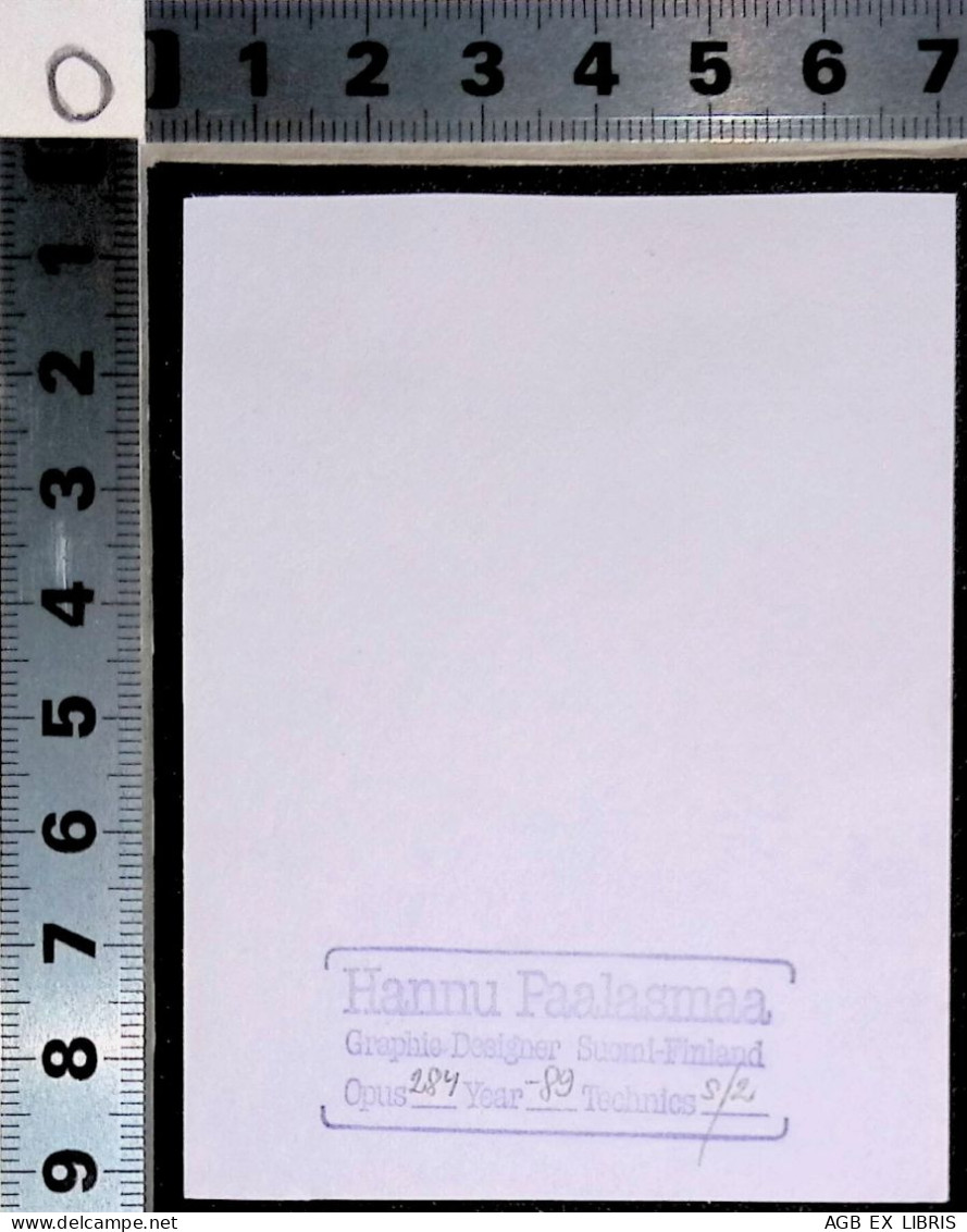 EX LIBRIS HANNU PAALASMAA Per VIGDIS FINN BOGADOTTIR L27b-F01 S - Ex-libris