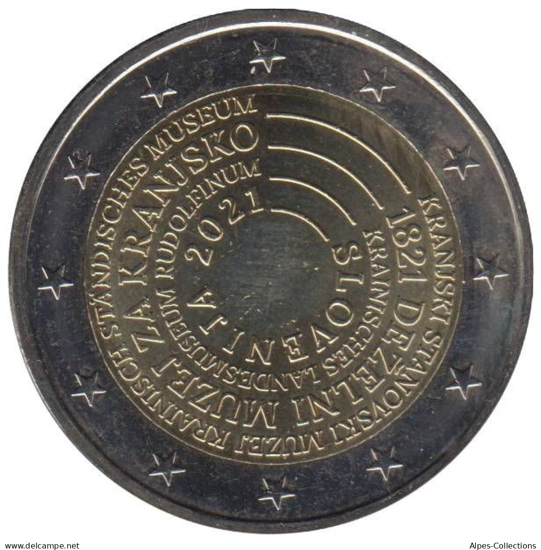 SV20021.1 - SLOVENIE - 2 Euros Commémo. Fondation Du Musée De Kranj  - 2021 - Eslovenia