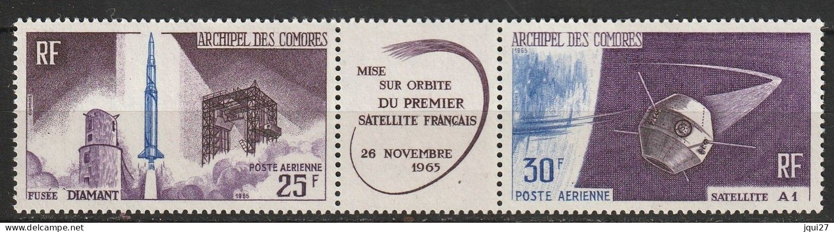 Comores Poste Aérienne N° 16A ** Fusée Et Satellite - Poste Aérienne