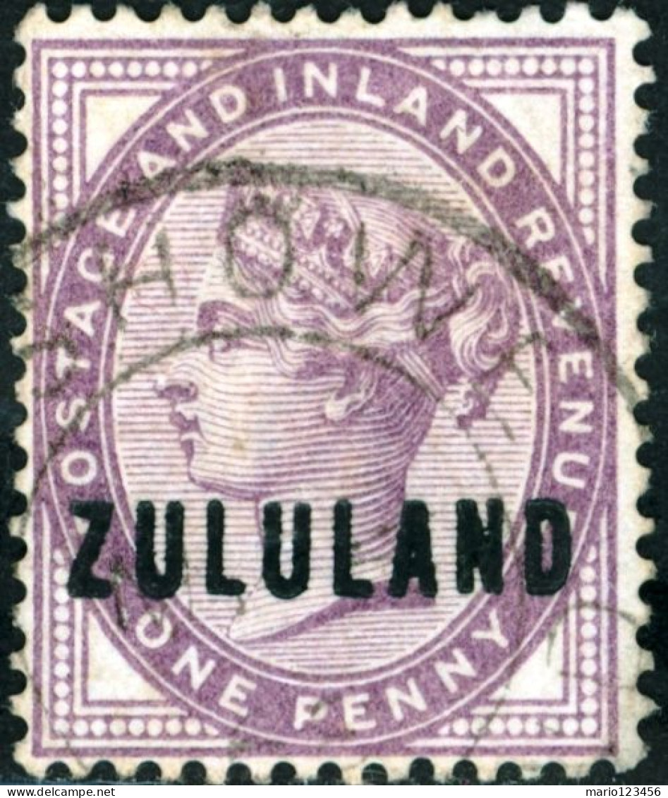 ZULULAND, REGINA VITTORIA, 1888, FRANCOBOLLI USATI Mi:ZA-ZL 3, Scott:ZA-ZL 2, Yt:ZA-ZL 2 - Zululand (1888-1902)