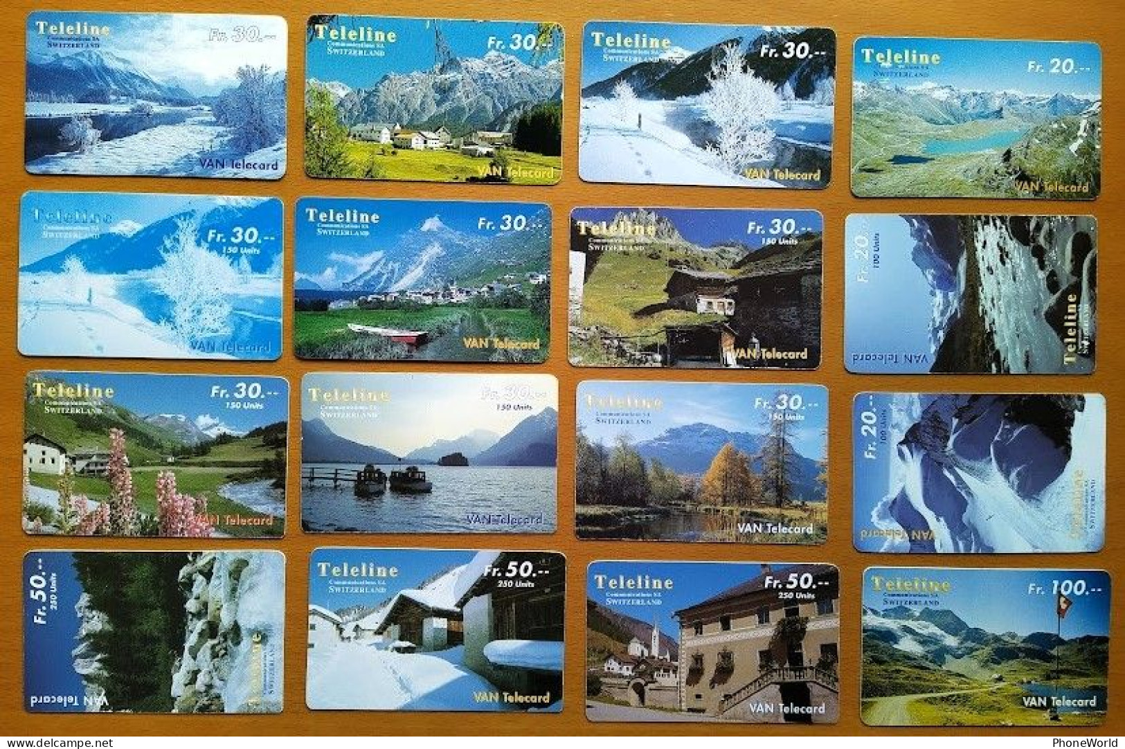 Swiss, Serie01 VAN Teleline, Landscapes, All Coded And In Very Good Condition, RRR - Switzerland