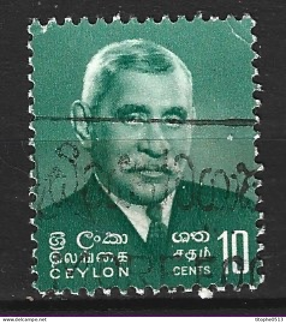 CEYLAN. Timbre Oblitéré. Ancien Premier Ministre. - Sri Lanka (Ceylan) (1948-...)