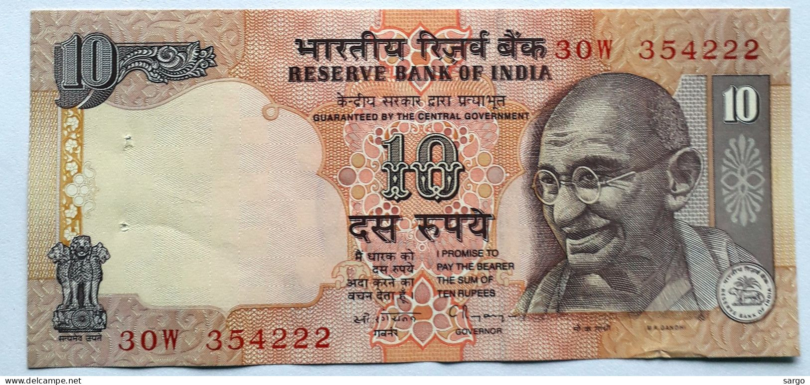 INDIA - 10 RUPEES - P 89 CR (1996-1997) - UNCIRC - BANKNOTES - PAPER MONEY - CARTAMONETA - - Indien