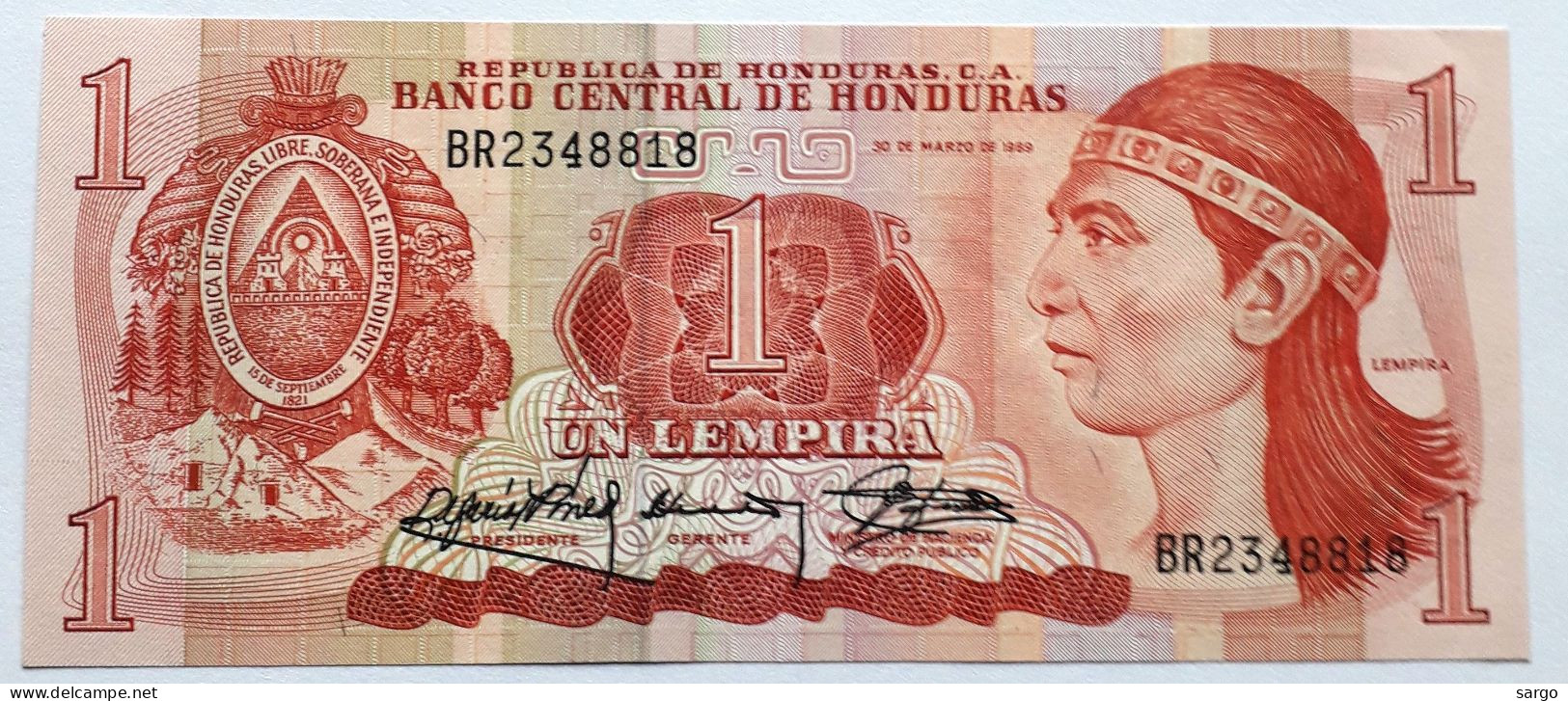 HONDURAS - 1 LEMPIRA - P 68 C (1989) - UNC - BANKNOTES - PAPER MONEY - CARTAMONETA - - Honduras