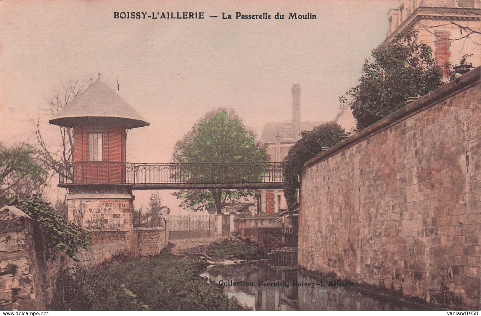 BOISSY L'AILLERIE-la Passerelle Du Moulin  (colorisée) - Boissy-l'Aillerie
