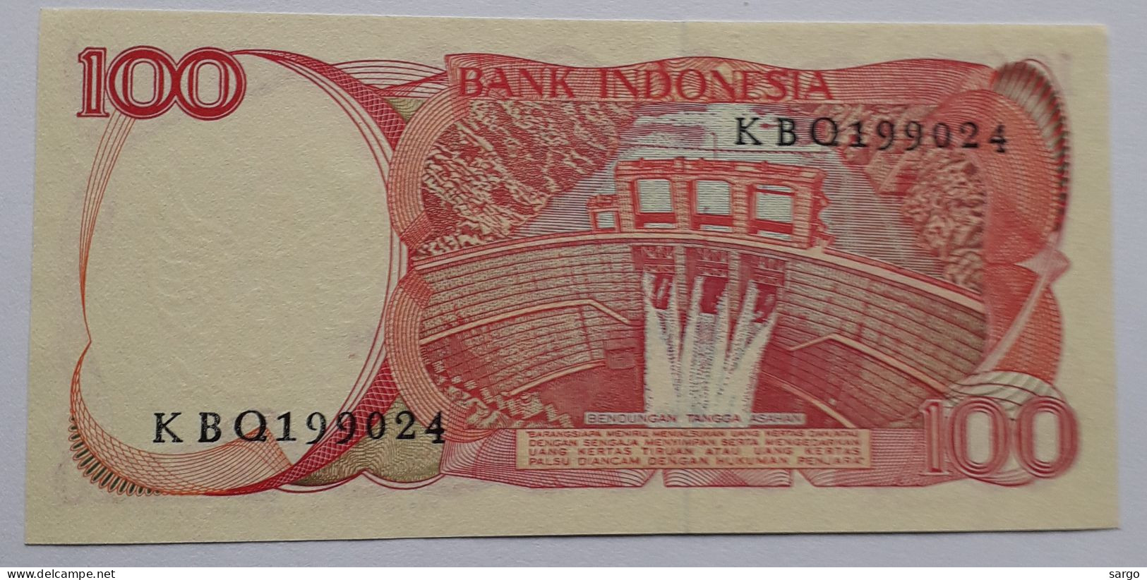 INDONEASIA - 100 RUPIAH - P 122 (1984) - UNCIRC - BANKNOTES - PAPER MONEY - CARTAMONETA - - Indonesië