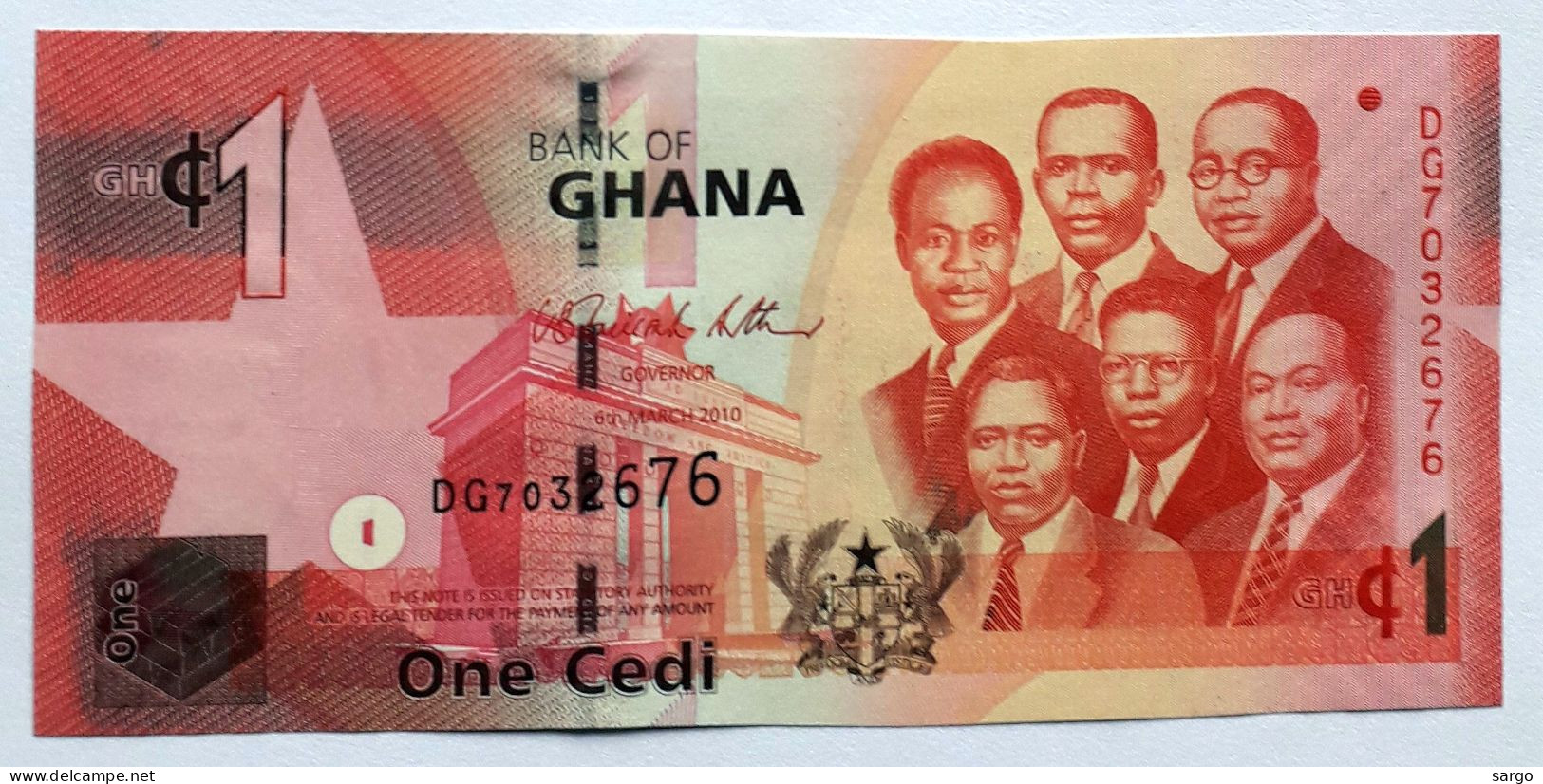 GHANA - 1 CEDI - P 37 B (2010) - UNCIRC - BANKNOTES - PAPER MONEY - CARTAMONETA - - Ghana