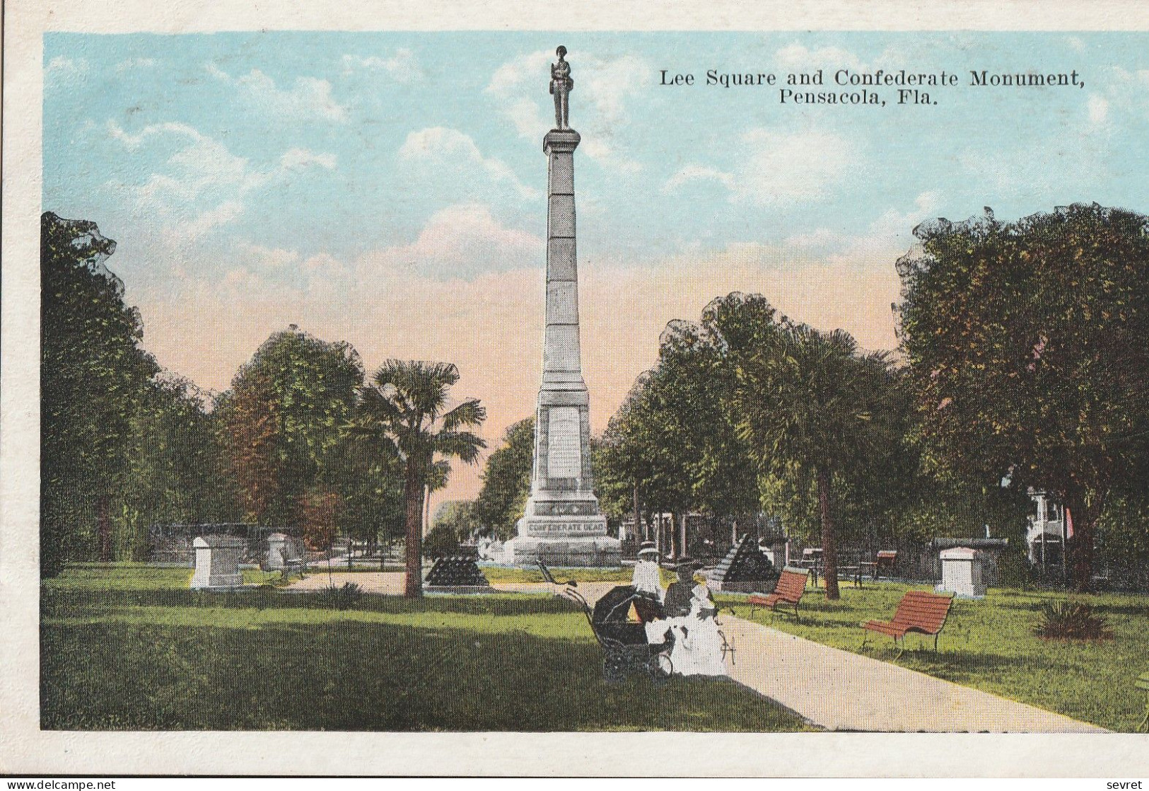 PENSACOLA. - Lee Square And Confederate Monument.  Carte Pas Courante - Pensacola