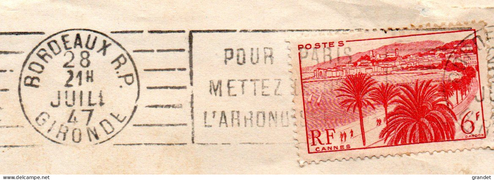 CHARGEURS REUNIS - BORDEAUX - CUERS - VOYAGES - 1947 - Deportes & Turismo