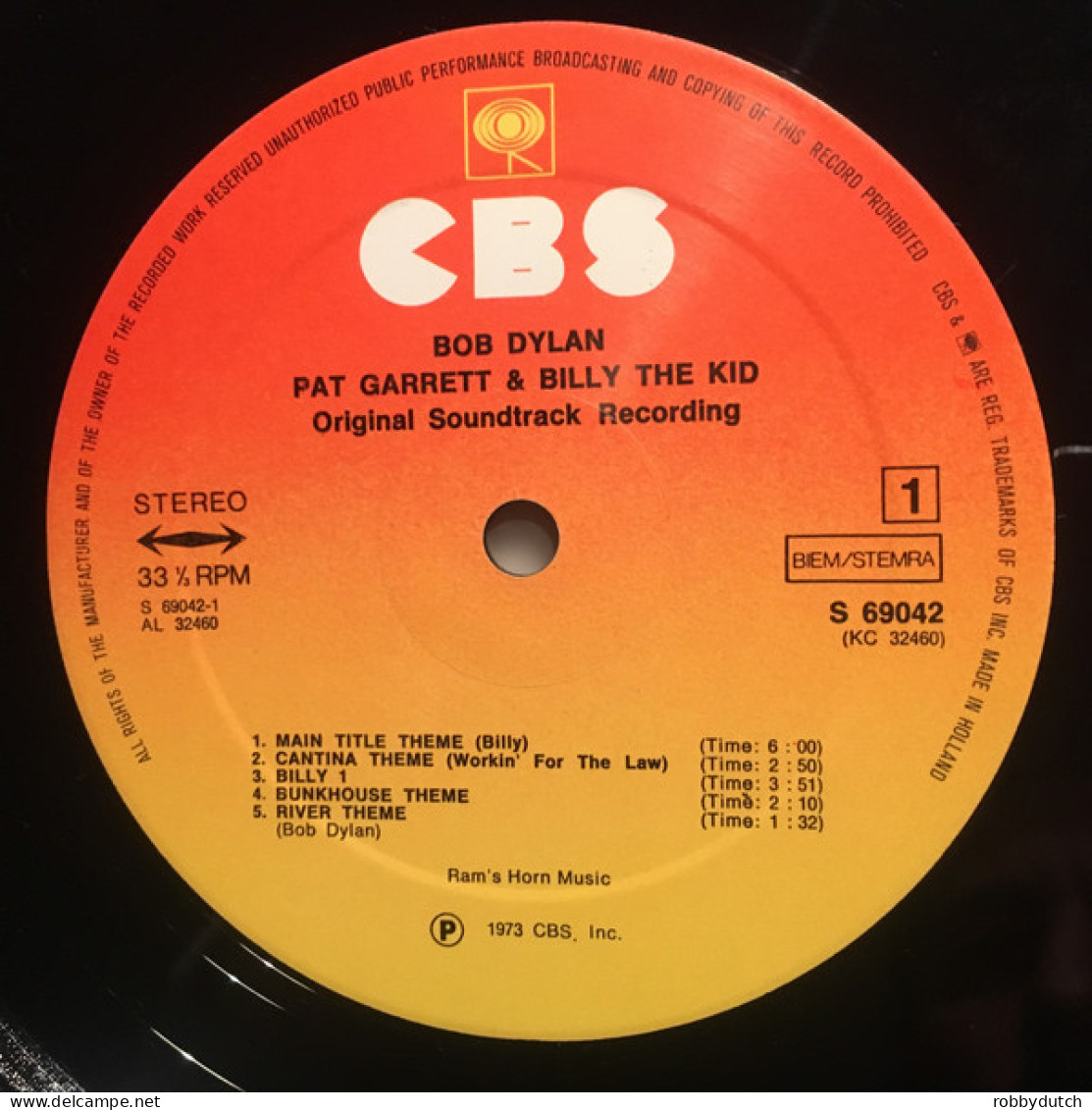 * LP *  BOB DYLAN - PAT GARRETT & BILLY THE KID (Holland 1973 - Filmmusik