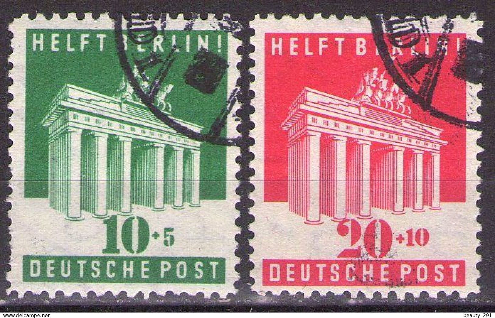 Alliierte Besetzung Bizone Mi 101-102  Helft Berlin USED - Oblitérés