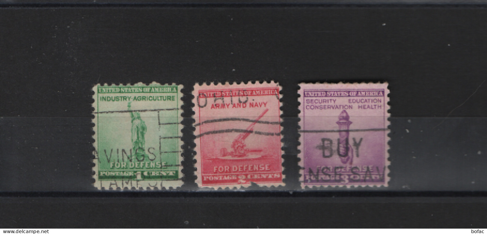 PRIX FIX Obl 451 452 453 YT 495 496 497 MIC 899 900 901 SCO 896 897 898 GIB Propagande Pour La Défense Etats Unis 58A/02 - Used Stamps