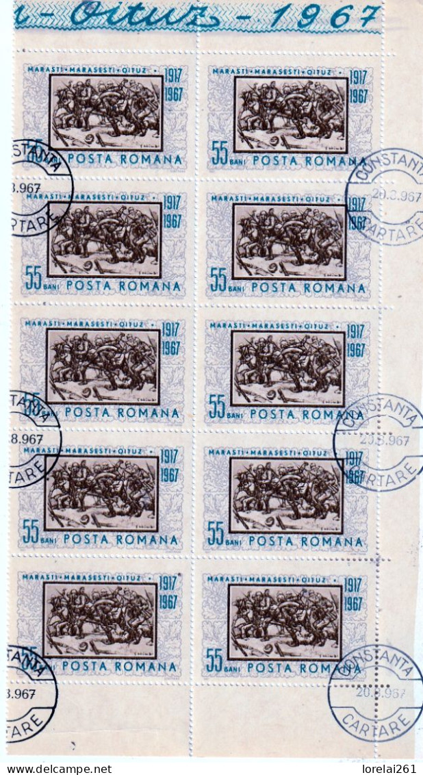 1967 -  FLes Batailles D'Oituz  FULL X 10 - Full Sheets & Multiples