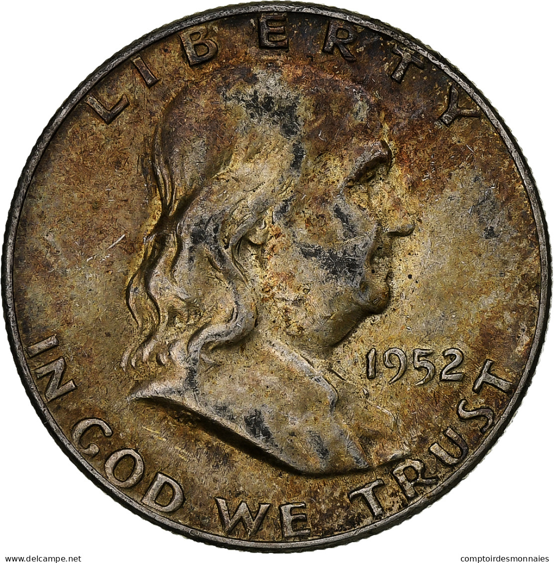 États-Unis, Half Dollar, Franklin Half Dollar, 1952, U.S. Mint, Argent, TTB - 1948-1963: Franklin