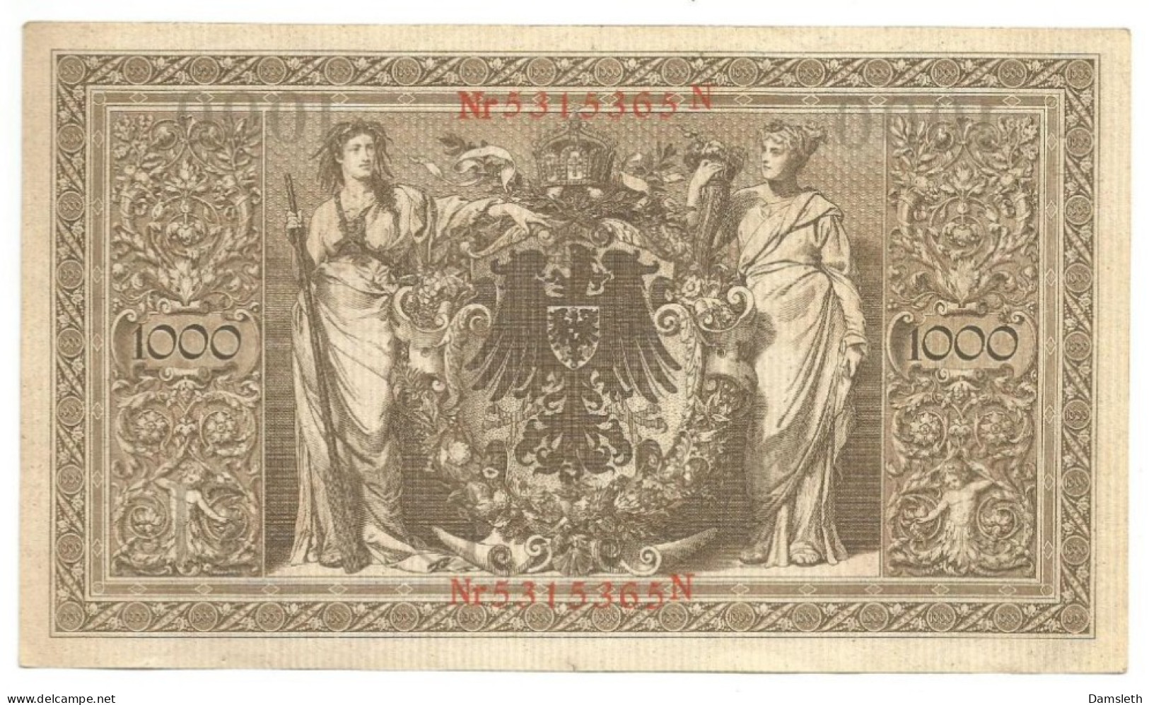 Germany Deutschland 1910 Reichsbanknote 1000 Mark - Sonstige – Europa