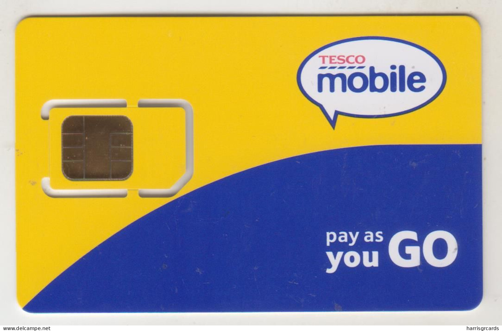 UK - Yellow / Blue , Tesco GSM Card ,mint - Otros & Sin Clasificación