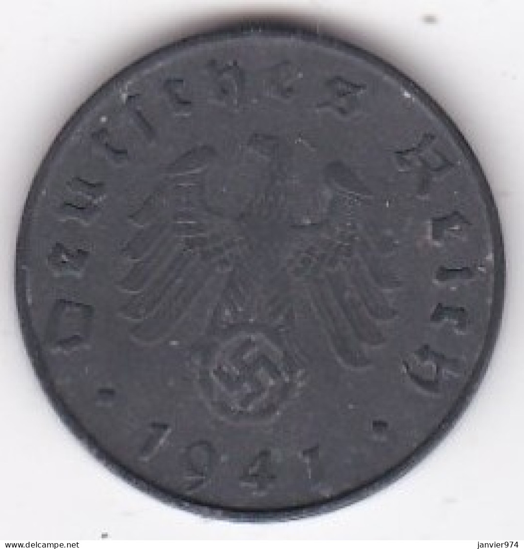 10 Reichspfennig 1941 E Muldenhütten , En Zinc - 10 Reichspfennig