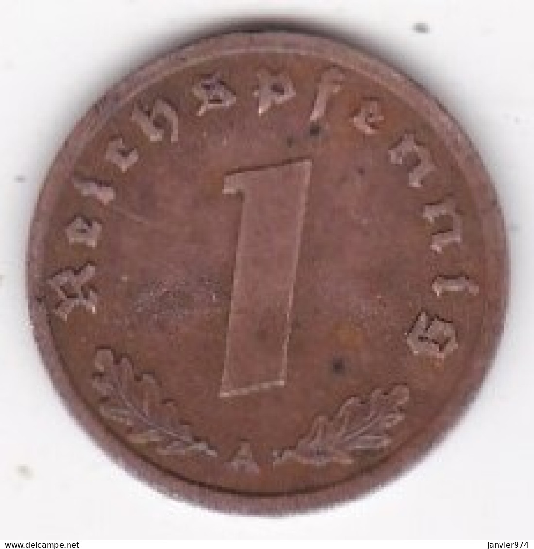 1 Reichspfennig 1939 A BERLIN. Bronze - 1 Reichspfennig