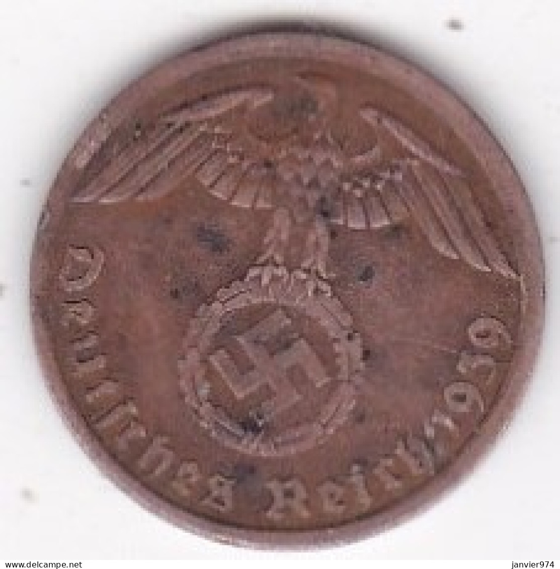 1 Reichspfennig 1939 A BERLIN. Bronze - 1 Reichspfennig