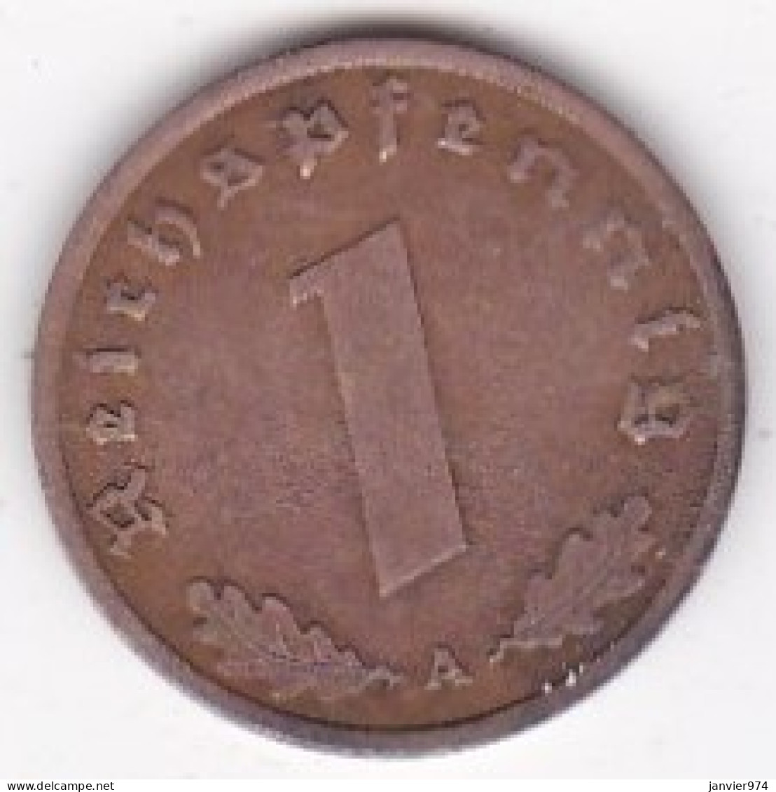 1 Reichspfennig 1938 A BERLIN. Bronze - 1 Reichspfennig