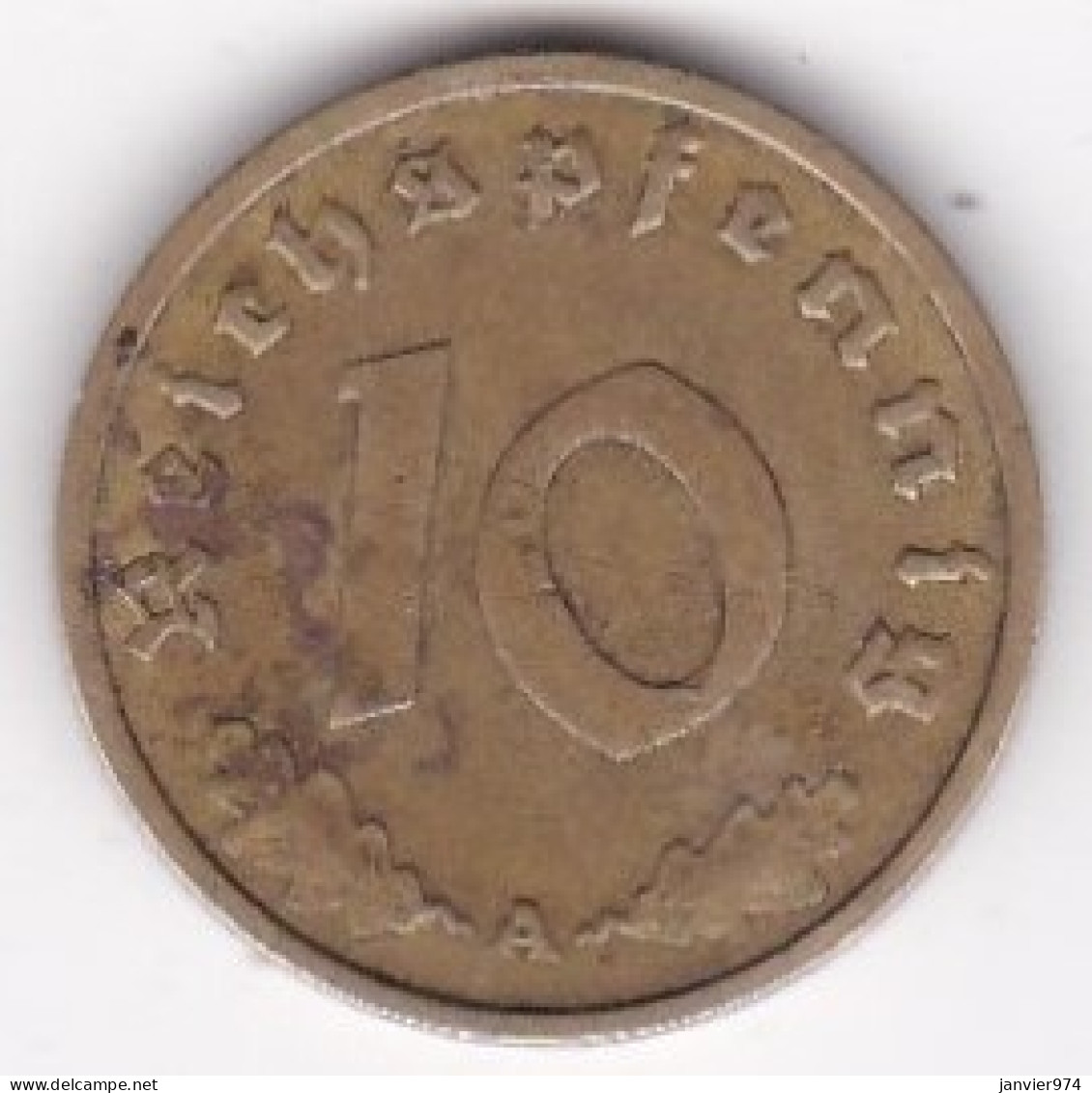 10 Reichspfennig 1937 A BERLIN. Bronze-aluminium - 10 Reichspfennig